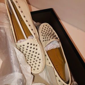 Coach Arlene Studded Pebble Leather Shoes